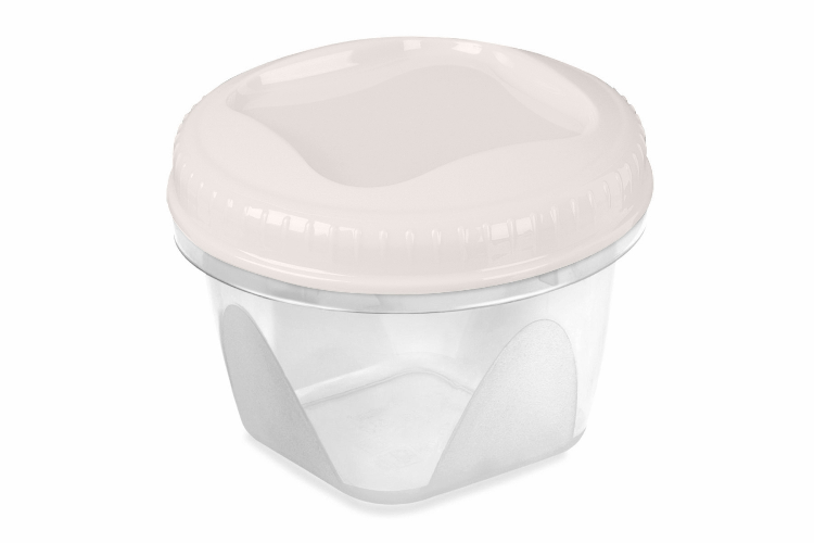 Банка для продуктов пласт. Тондо с завин. крышкой 1,2л кремовая С287КРЕМ