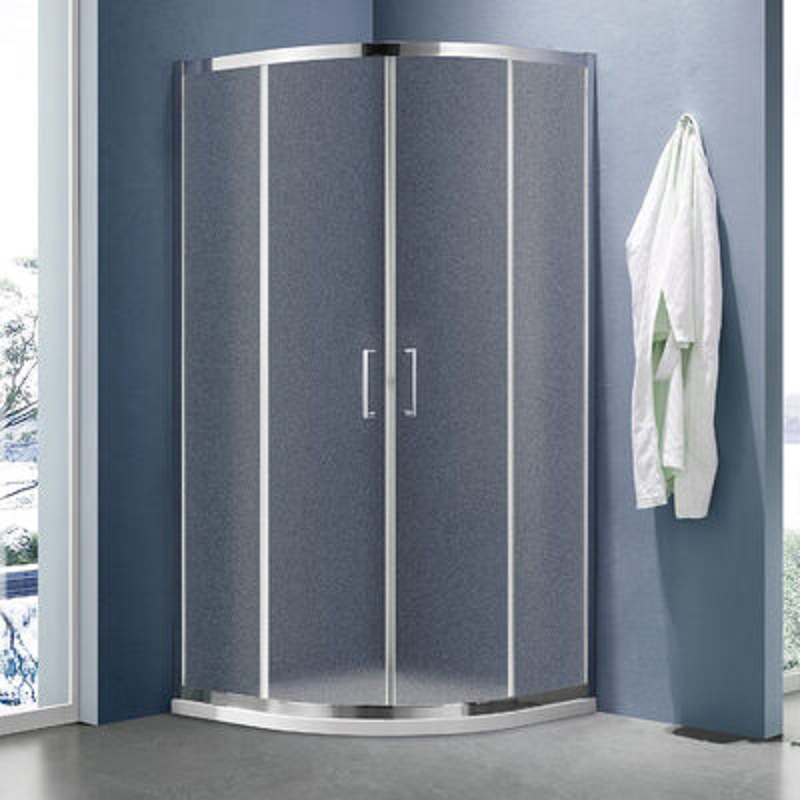 Душевое ограждение SANTREK AQUA Lea-R-900-G-Chrome 900*900*1850 Радиус стекло Грейп 5мм,Хром