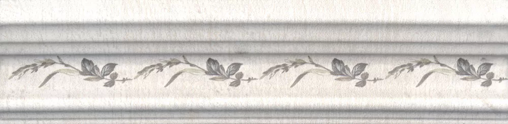 Бордюр Багет Кантри Шик белый матовый декорированный BLB028 20x5см