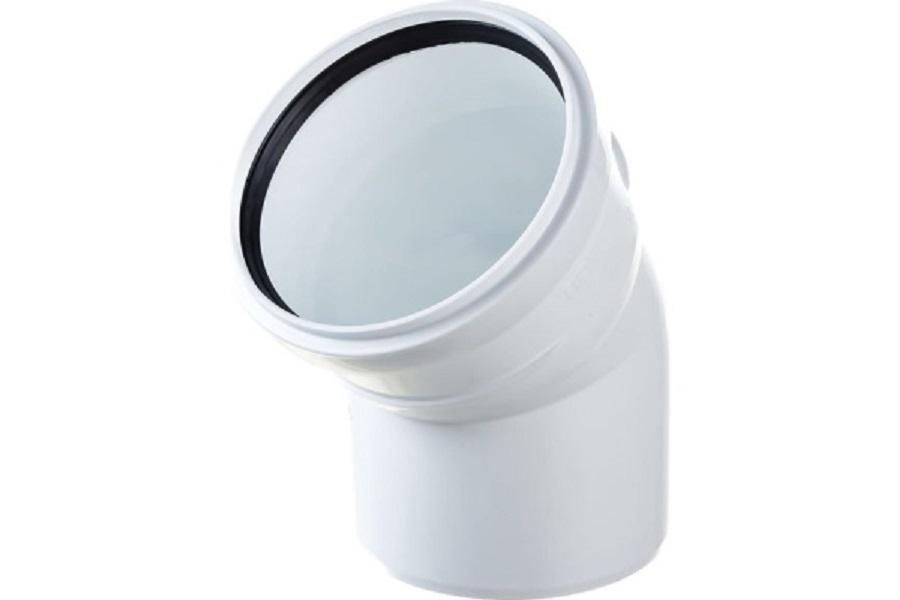 Отвод белая малошумная канализация d110/90