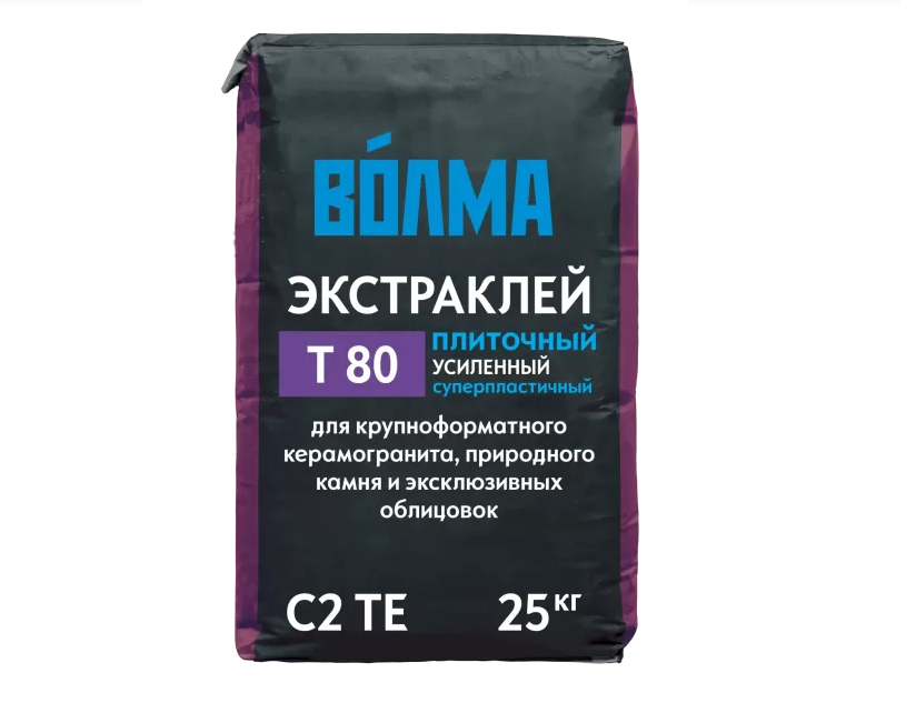 Клей "Волма" Экстраклей для крупноформатного керамогранита и камня C2 TE 25кг