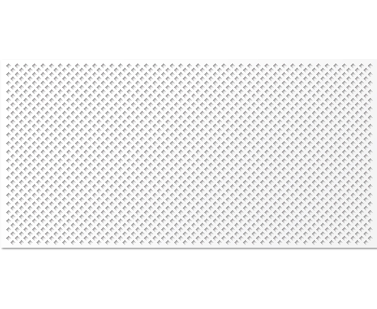 ПАНЕЛЬ ПЕРФОРИРОВАННАЯ ХДФ Б/РАМКИ ГЛОРИЯ 1200х600ММ БЕЛЫЙ