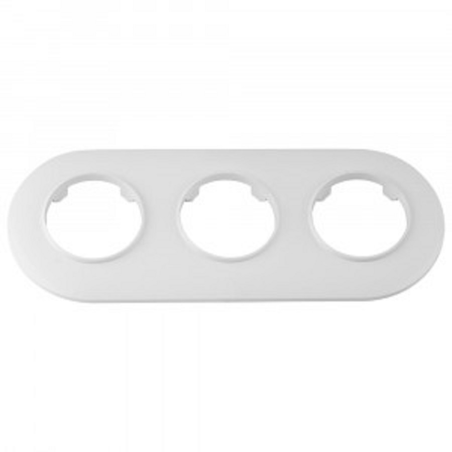 Рамка "Ретро Прованс" 3 ОП белая круглая Bylectrica Юлиг.735212.501 (077)