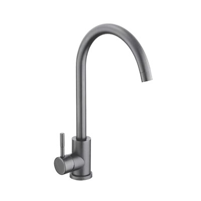 Смеситель для кухни АНТЕЙ БУЛАТ с высоким изливом нерж.шар.сталь цвет графит 511517-ANT