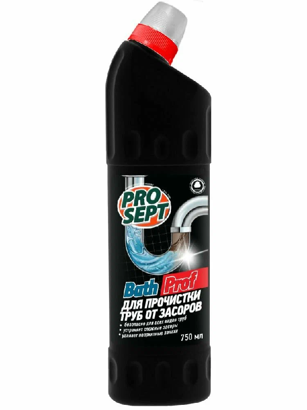 Средство для прочистки труб от засоров Prosept Bath Prof 0,75л 111-075111-075- купить в АПлайн