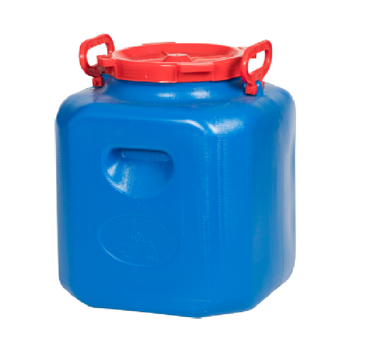 Бочка пласт. Дачная 40л квадратная цветная усиленные ручки 10193064