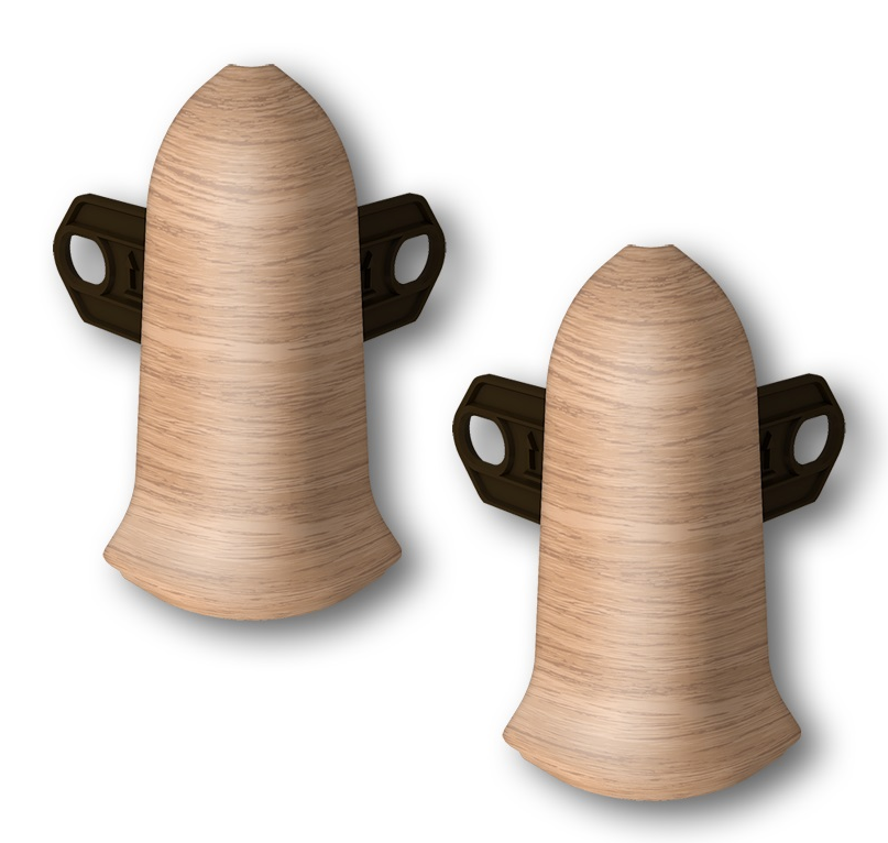 Угол нар. для плинтуса "Идеал Классик" 55мм (2 шт во флоупаке), 201 Дуб