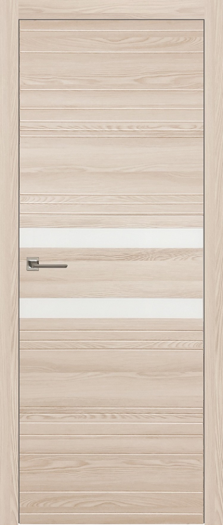 Дверное полотно "Next" Новелла 2 600х2000 Лиственница натуральная, (Лакобель белое), Экошпон