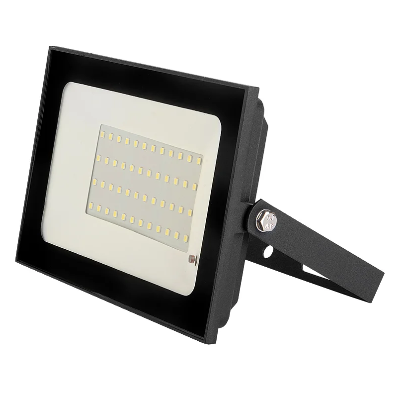 Прожектор светодиодный 50Вт 6500К IP65 черный с датч. движ. General 2310lm SMD 160*135*22 403700/772