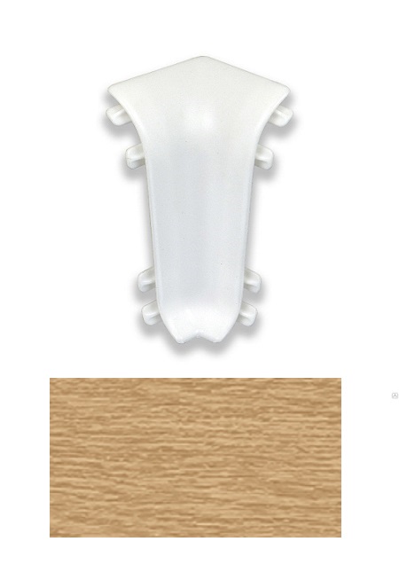 Угол вн. для плинтуса "Идеал Комфорт" 55мм (2 шт во флоупаке.), 212 Дуб светлый