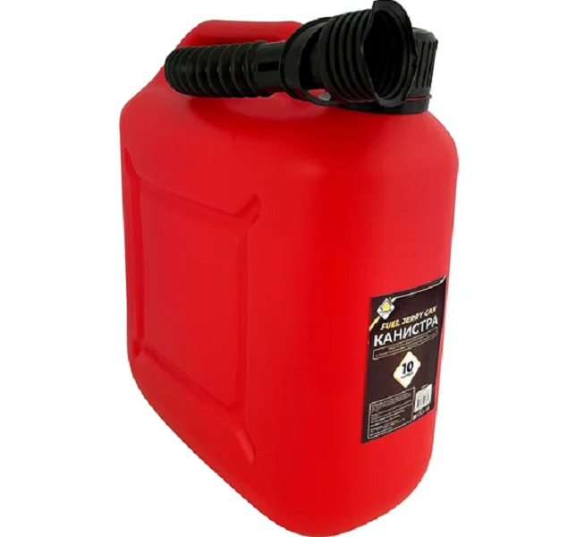Канистра пластиковая ГЛАВДОР для ГСМ 10л красная