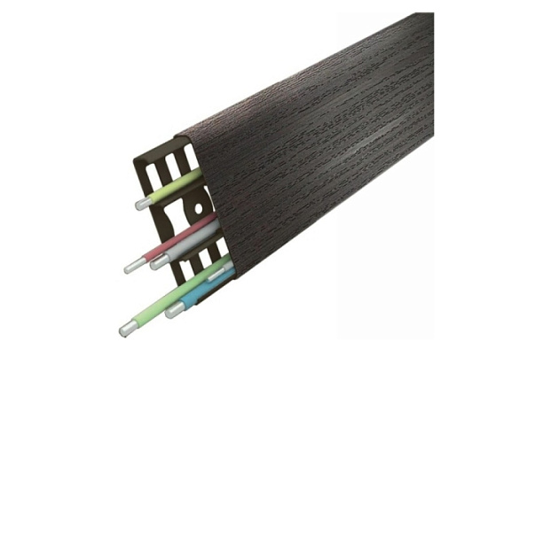 Наличник "Деконика" с кабель-каналом 70мм 2,2м, 303 Венге темный