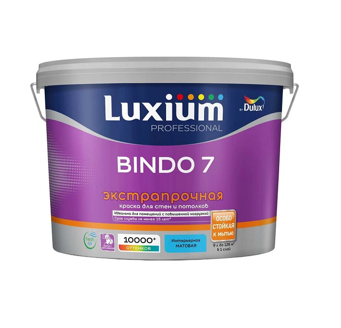 Краска в/д Luxium Professional Bindo 7 матовая BW 9л***50034509- купить в АПлайн
