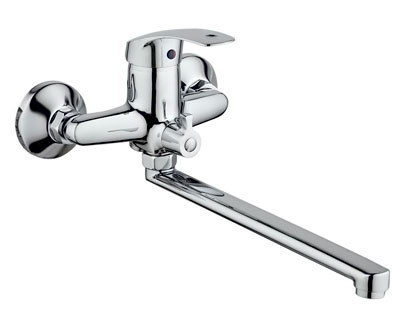 Смеситель для ванны АНТЕЙ Европа D40 хромированный с длинным изливом 400мм арт. 227024-ANT