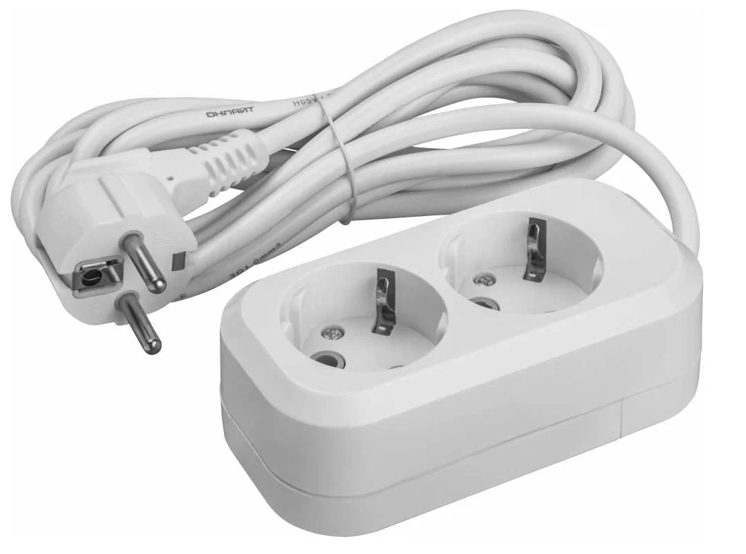 Удлинитель 2х3м с заземлением 10А(3х0,75мм2) Онлайт OPE-S-02-300-E-3x0.75 90789