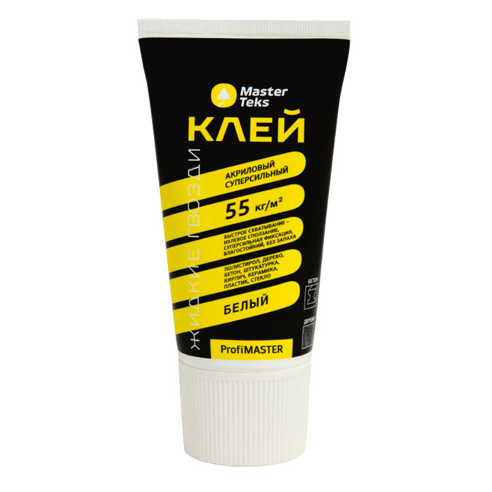 Клей акриловый MasterTeks PM Жидкие гвозди 55 кг/м2 суперсильный белый 0,2кг /9752937/9753518 9752937/9753518- купить в АПлайн