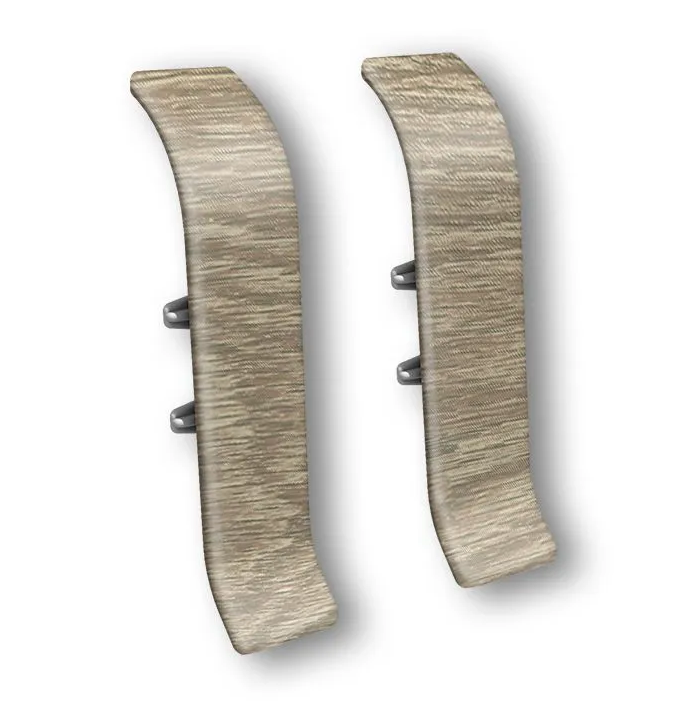 Соединитель для плинтуса "Идеал Классик" 55мм (2 шт во флоупаке), 208 Дуб мокко