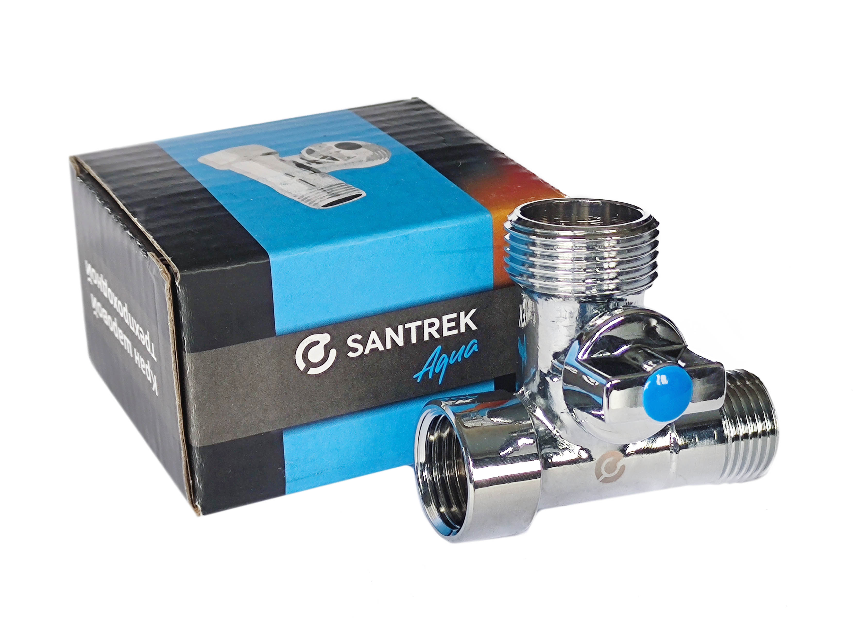 Кран трехпроходной "SANTREK AQUA" Base-660 для подключения бытовых приборов 1/2х3/4х1/2 арт. 276802276802- купить в АПлайн