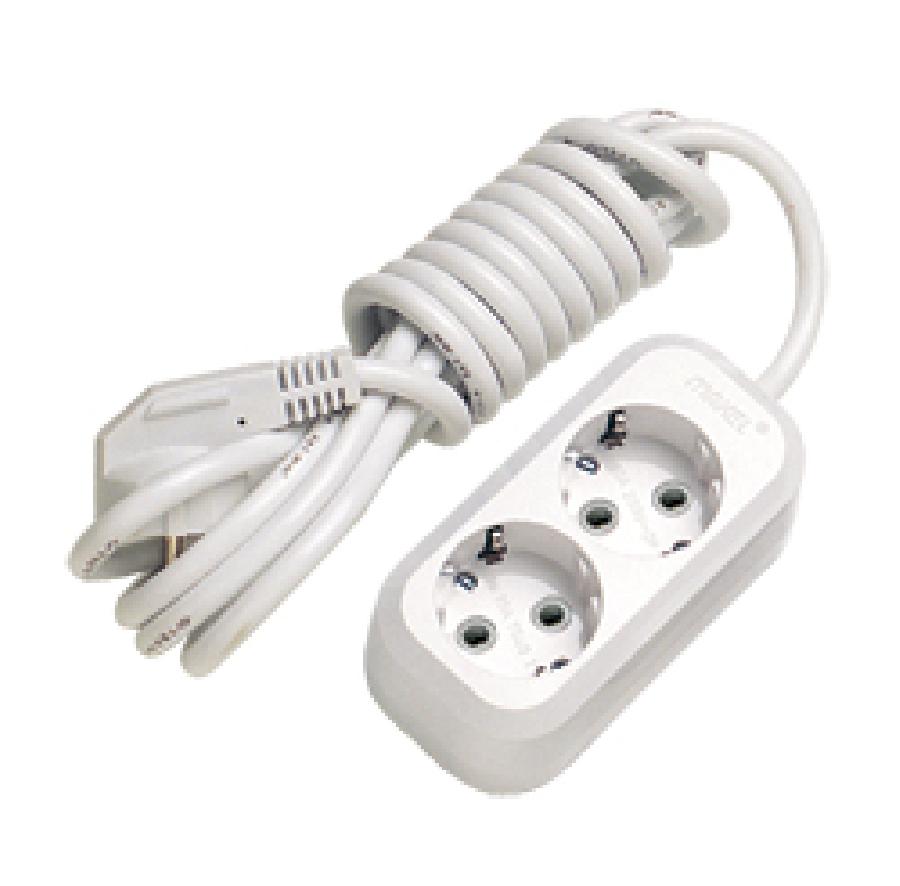 УДЛИНИТЕЛЬ З/К 2роз.Х5М "МЕРКУРИЙ" (С ЗАЗЕМЛЕНИЕМ)  арт.У10-00