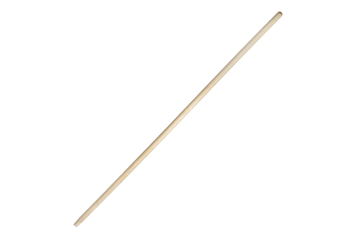 Черенок для щетки деревянный 25Х120см с резьбой 2сорт