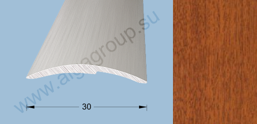 Порог-стык 0,9м 30мм П10.79, Дуб темный