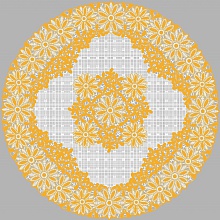 Салфетка GRACE ЛЕЙС круглая золотая 38х38см в ассорт. LO-0905A