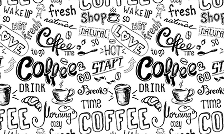 Панель-фартук Белый кофе фотопечать 600х3000мм