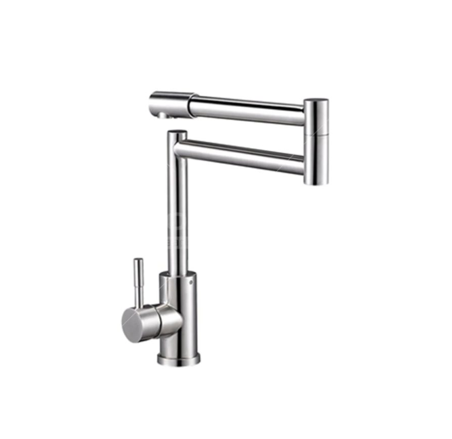 Смеситель для кухни Zegor с пов. двойным кругл. изливом без покрытия, крепл. гайка-втулка.SAP4-C097SAP4-C097- купить в АПлайн