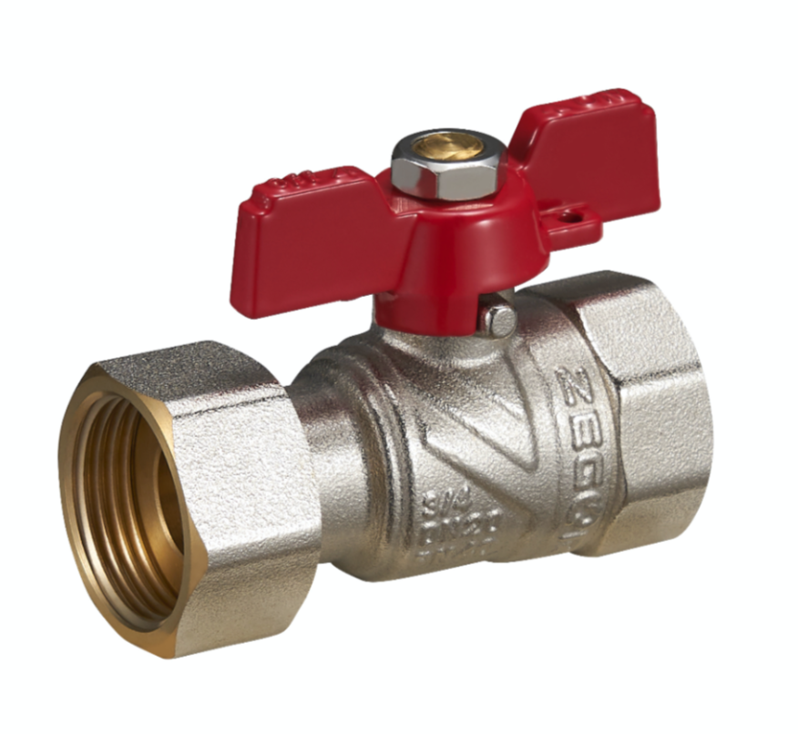 Кран шаровой бабочка 3/4" прямой полнопроходной с накидной гайкой вн/вн(г/г) FUB12 - FUB12 - купить в АПлайн