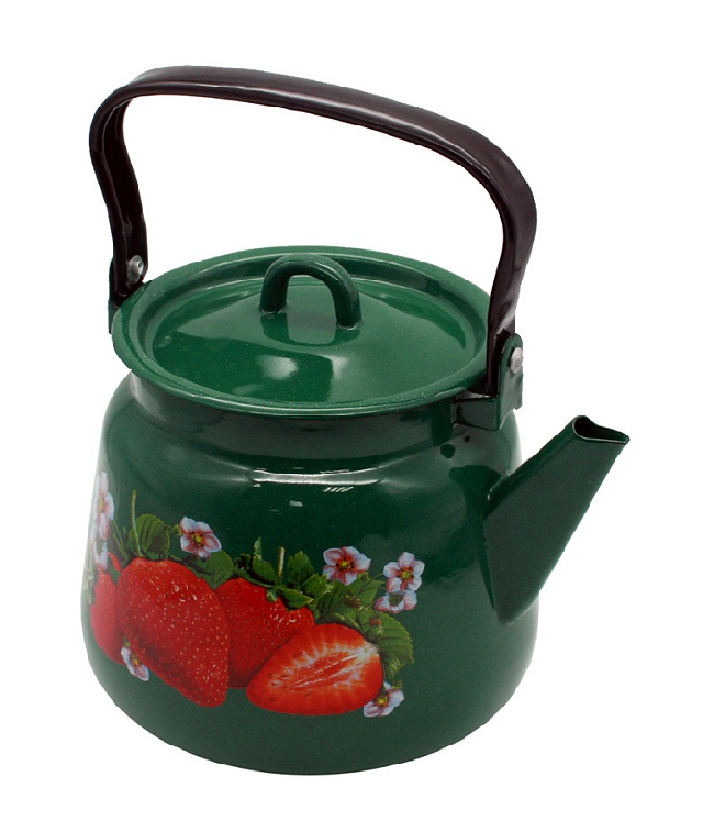 Чайник эмал. Клубника садовая 3,5л С2716.з*59 110027
