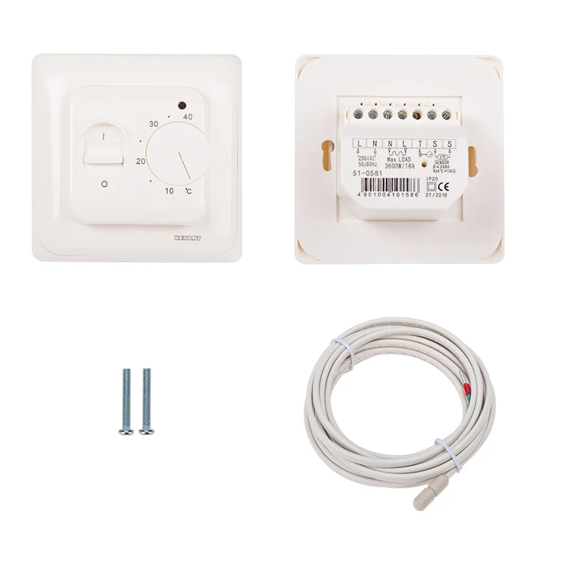 Терморегулятор (термостат)  REXANT МЕХ. (+5 - +35С) 16А 220В бел  АРТ.51-0531 (649)