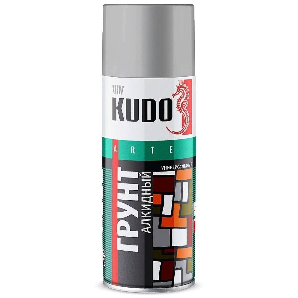 Грунт аэрозольный "KUDO" KU-2003 универсальный,черный,адкидный 0,52л
