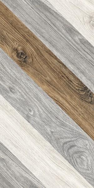 Керамогранит Ноттингем 7Д тип 2 серый (шеврон) 30х60см