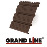 Софит т4 полностью перфорированный GRAND LINE 3х0,303м коричневый