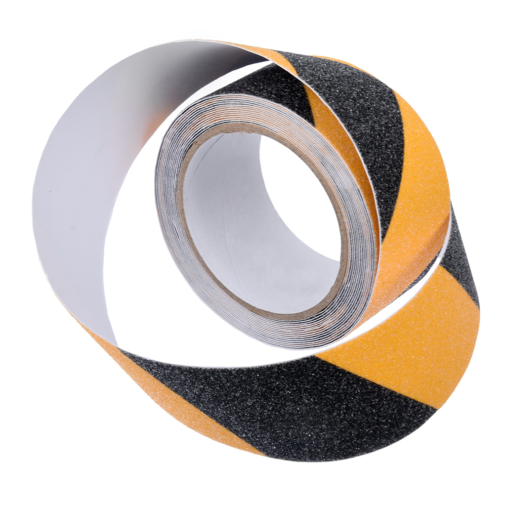 Лента противоскользящая желто-черная сигнальная Vortex 50мм*5м 