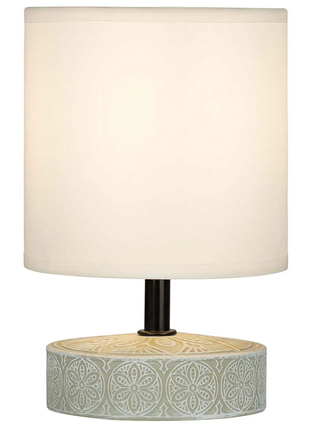 Светильник настольный 40Вт Е14 130х130х200мм бежевый,белый керамика "Rivoli" Eleanor Б0057269