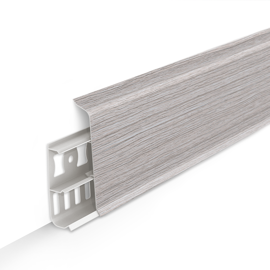 Плинтус ПВХ 2,2м П85 "Деконика", 253 Ясень серыйД-П85 253 ЯСН СЕР- купить в АПлайн