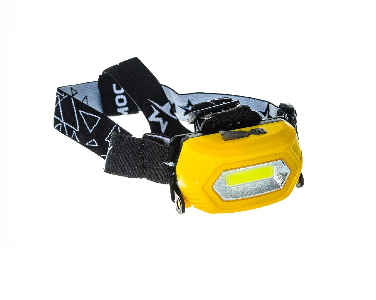 Фонарь налобный КОСМОС KOC-LiPoH3 (лит.акк.0,8Ah) 1св/д COB 3W (300lm), пласт, з/у 220V /502/