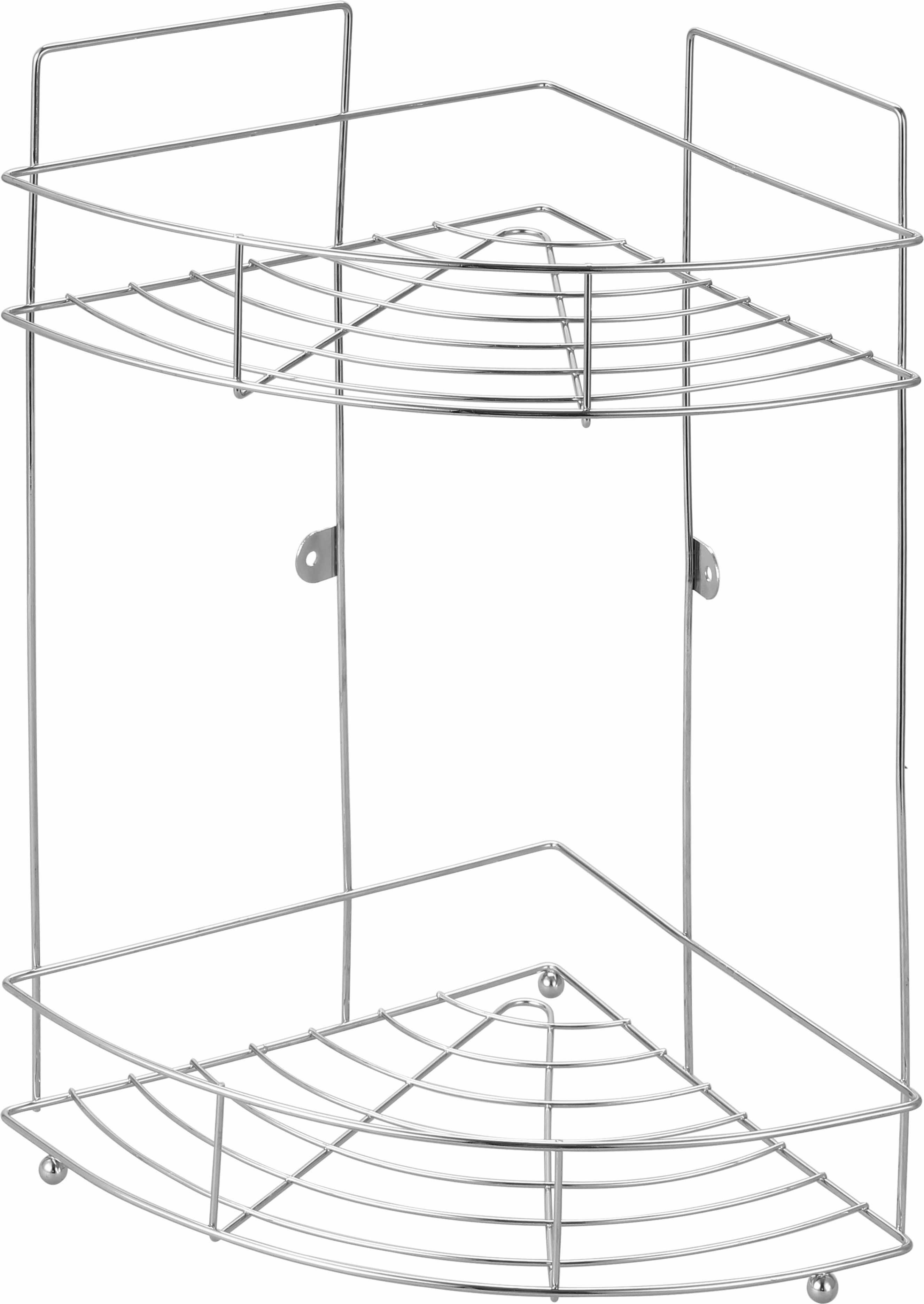 Полка для ванной угловая 2-х ярусная хром W2348А-2 арт. 004723 