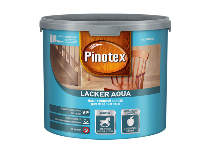 Лак Omnitex (Pinotex) LACKER AQUA 10 на водной основе матовый 2,7л***50035139- купить в АПлайн