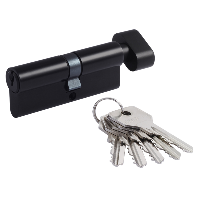 Цилиндр замка (личинка) НОРА-М STD Al ЛВ-80 40х40мм с вертушкой черный - 19131 - купить в АПлайн