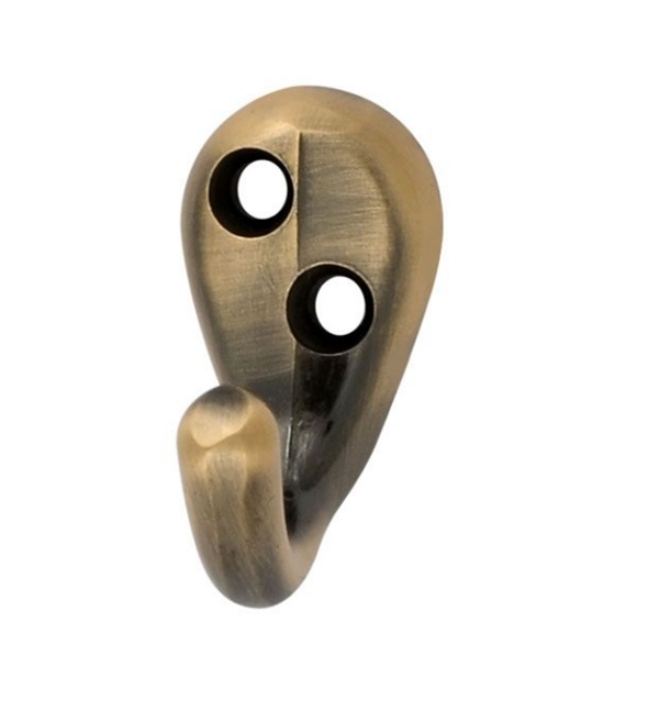 Крючок-вешалка "НОРА-М" №8 1-рожковый старая бронза14309- купить в АПлайн