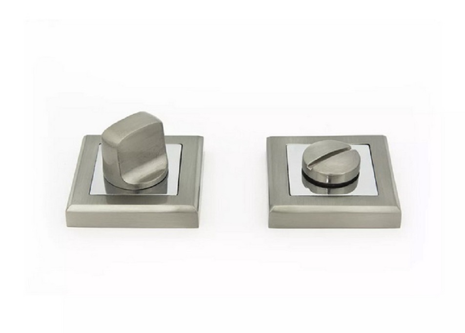 Накладка под фиксатор LOCKLY WC K-10 MSN/CP (квадрат) матовый никель / хром13-483- купить в АПлайн