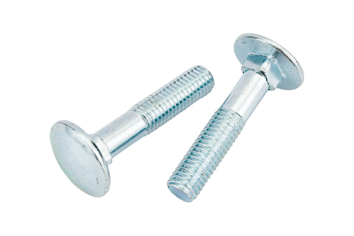 Болт М10х50 DIN 603 цинк (2шт) пакет ГОСКРЕП