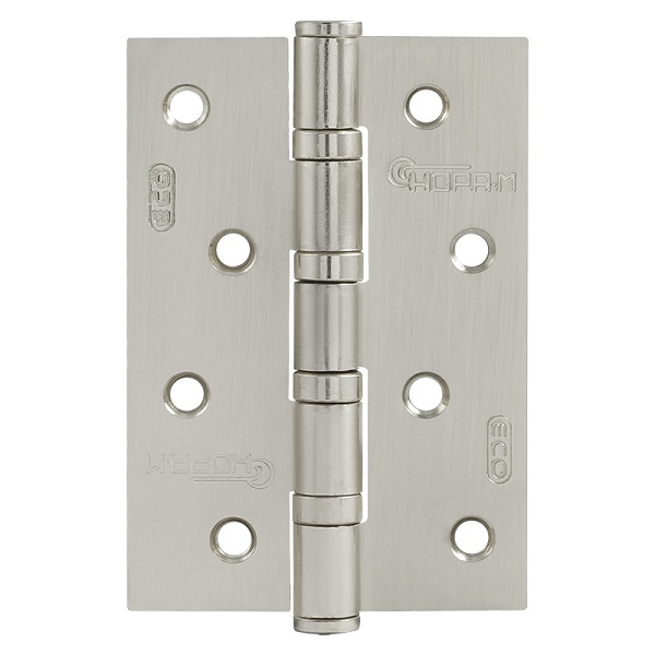 Петля врезная универсальная НОРА-М STD 5-4ВВ 125х70х2,5мм без колпачков матовый никель (2 шт)