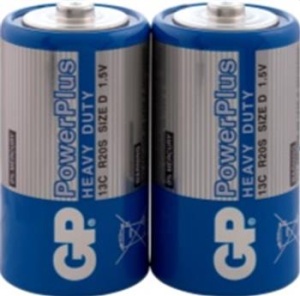 Элемент питания (батарейки) солевые "GP" Powerplus 13G типоразмера D 2шт в пленке /136/