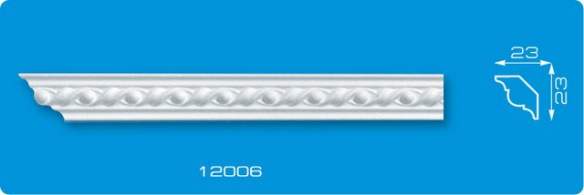 Плинтус потолочный инжекционный "Лагом" №12006 1,3м DISN-112006-WH-0140DISN-112006-WH-0140- купить в АПлайн