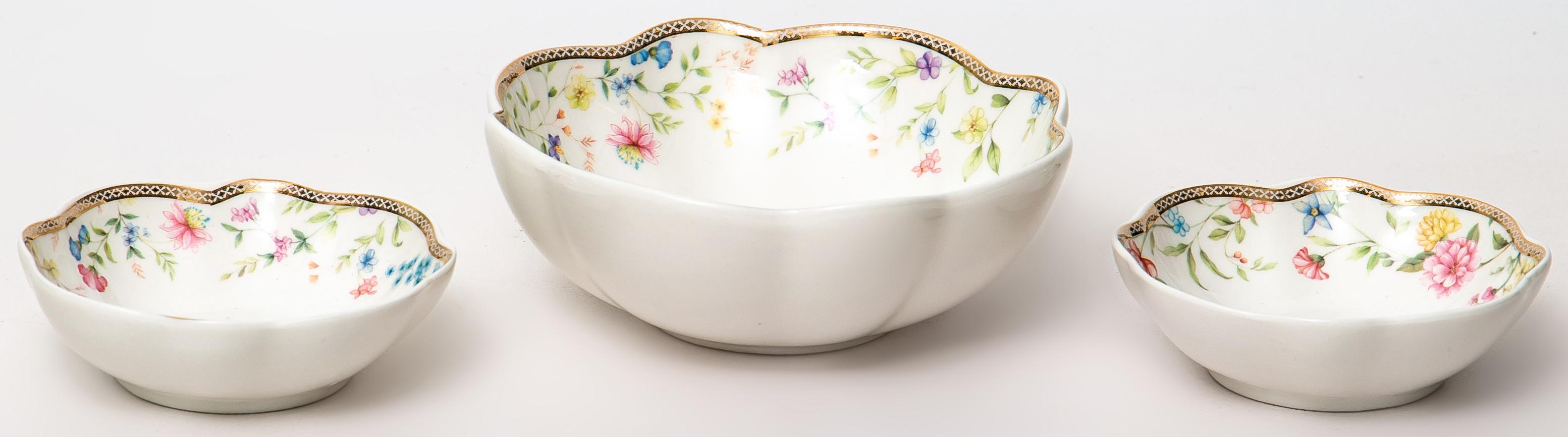 Набор салатников керам. Теодора 320мл 1шт + 100мл 2шт 173-42007