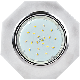 СВЕТИЛЬНИК ВСТР. "ECOLA" GX53 H4 5312 Стекло 8-угол. хром-хром (зеркальн.) 38x133 FM538AECH (236) - 621223 - купить в АПлайн