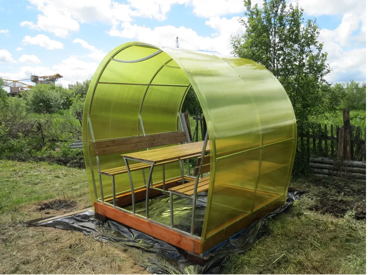 Каркас беседки КОМФОРТ металл из оцинк.трубы 25х25мм 2,1х2,34м